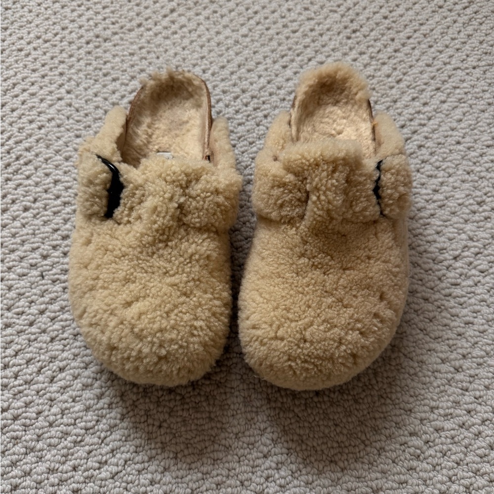 Birkenstock Papillio Boston Big Buckle Platform Shearling clogs